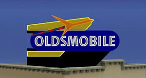 Miller Engineering 442802 HO/N Oldsmobile Rocket Small Animated Billboard