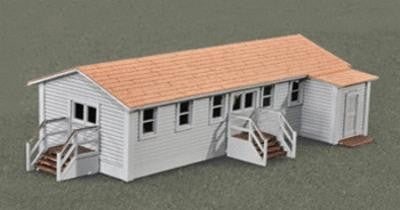 Micro-Trains 49990909 N Military Mess Hall Laser Cut Wood Structure Kit