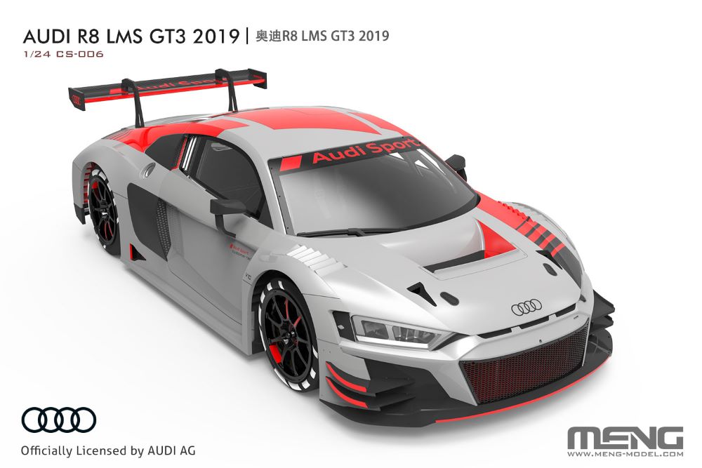 Meng Models CS-006 1:24 2019 Audi R8 LMS GT3 2-Seater Car Plastic Model Kit