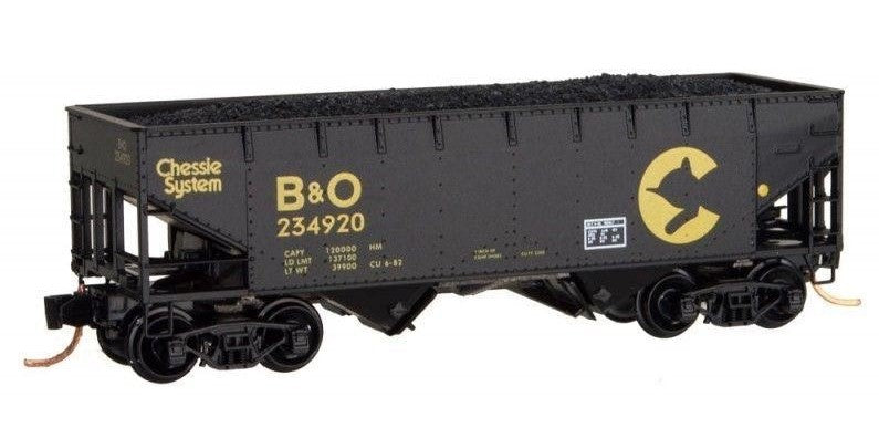 Micro-Trains 05500512 N Baltimore & Ohio 33' Twin Bay Offset Side Hopper #234915