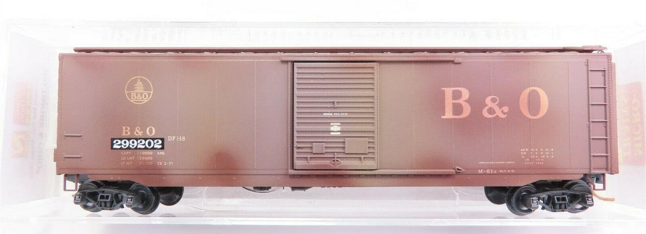 Micro-Trains 03144390 N B&O Weathered 50' Standard Single Door Boxcar #299202
