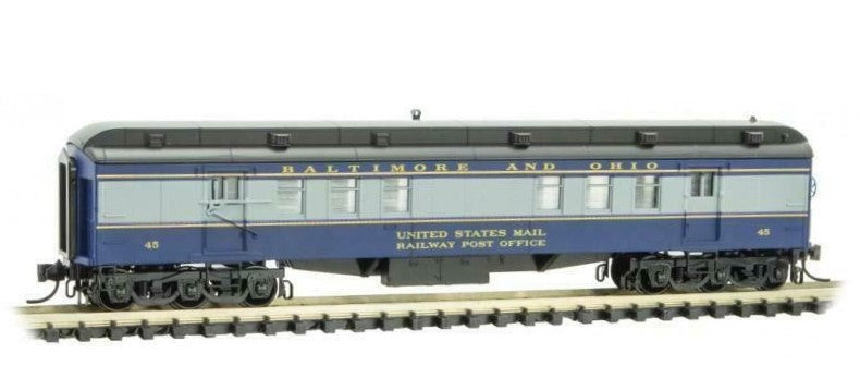 Micro-Trains 14000091 N Baltimore & Ohio 60' RPO Heavyweight Passenger Car #45