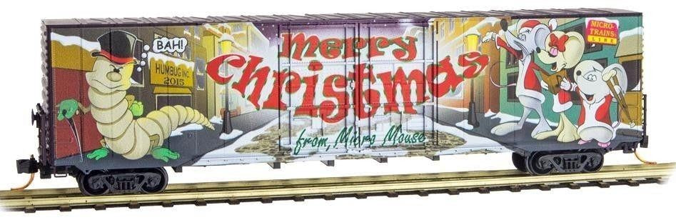 Micro-Trains 10200110 N Christmans Micro Mouse 60' Hi-Cube Boxcar #2015