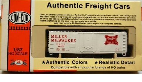 Con-Cor 0001-009455 HO Plug Door Boxcar Miller Lite Freight Car