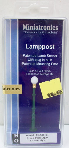 Miniatronics 72-080-01 HO Scale Single Green Park Light