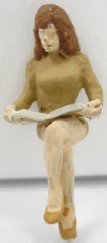 Arttista 1281 O Scale Sitting Woman Reading Pewter Figure