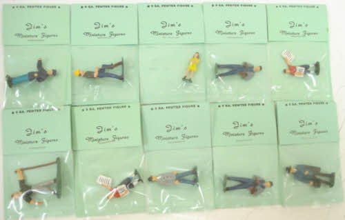 O Scale 10 Pewter Hand Painted Figures for Train Layout SALE