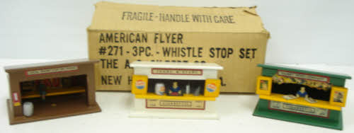 American Flyer 271 Vintage S 3-Piece Whistle Stop Building Set