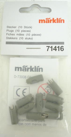 Marklin 71416 Gray Plugs (Pack of 10)