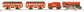 MTH 10-1295-1 Std. Gauge Tinplate No. 384 Steam Passenger Set w/PS2