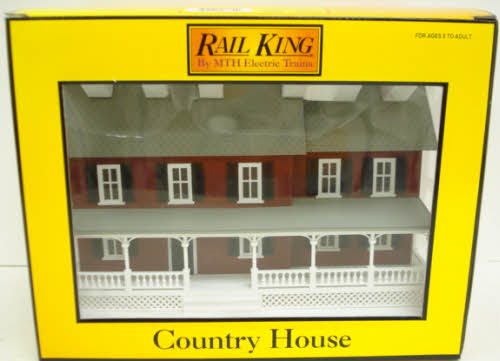 MTH 30-90242 O Gauge Maroon Country House with Black Shutters