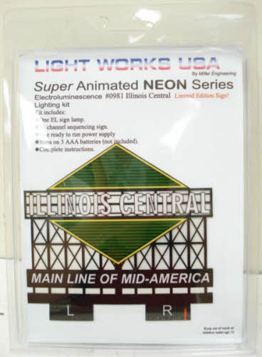 Miller Engineering 0981 Illinois Central Neon Billboard