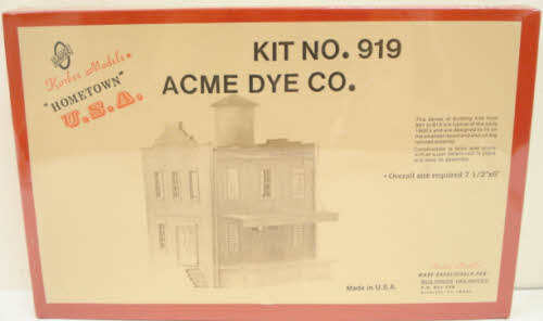 Korber 919 O Scale Hometown Acme Dye Co. Building Kit
