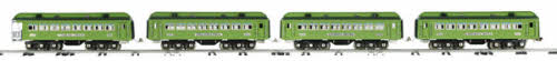 MTH 10-5062 O Two-Tone Green w/Nickel Stephen Girard Passenger Set (Set of 4)