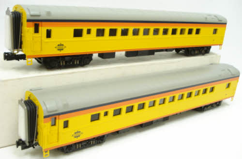 MTH 20-69098 O Chessie 70' Streamlined Baggage/Coach Passenger Set (Set of 2)