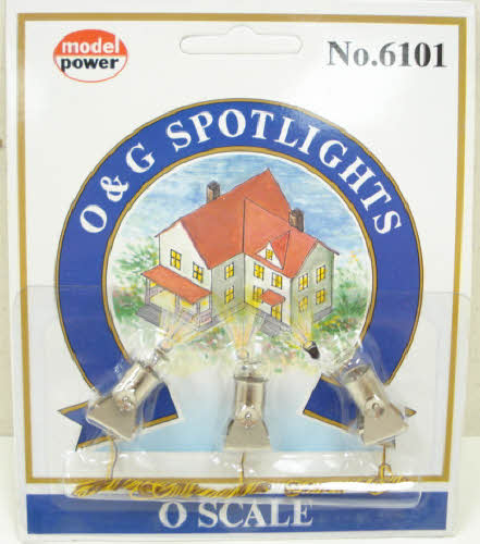 Model Power 6101 O & G Scale Set of 3 Outdoor Spotlights