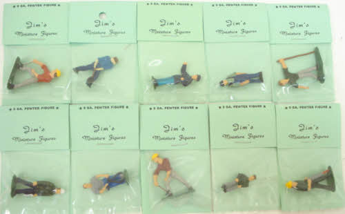 O Scale 10 Pewter Hand Painted Figures for Train Layout SALE