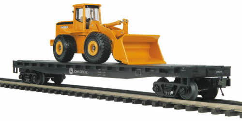 MTH 20-98506 Flat Car w/Wheel Loader (John Deere)