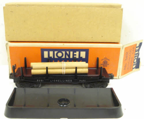Lionel 3451 Vintage O Lionel Lines Operating Log Dump Car w/Logs