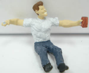 Arttista 1298 O Scale Man To Sit In Car Pewter Handpainted Figure