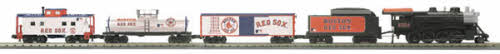 MTH 30-4134-1 Boston Red Sox RailKing 2-8-0 O Gauge Steam Train Set w/PS 2.0