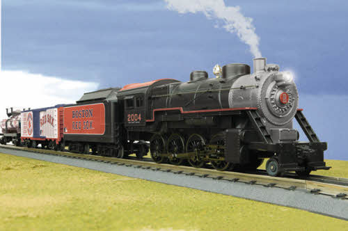 MTH 30-4134-1 Boston Red Sox RailKing 2-8-0 O Gauge Steam Train Set w/PS 2.0