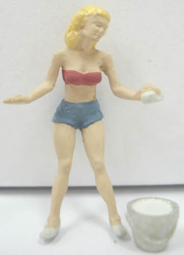 Arttista 1444 Pewter Girl w/Bucket to Wash Car