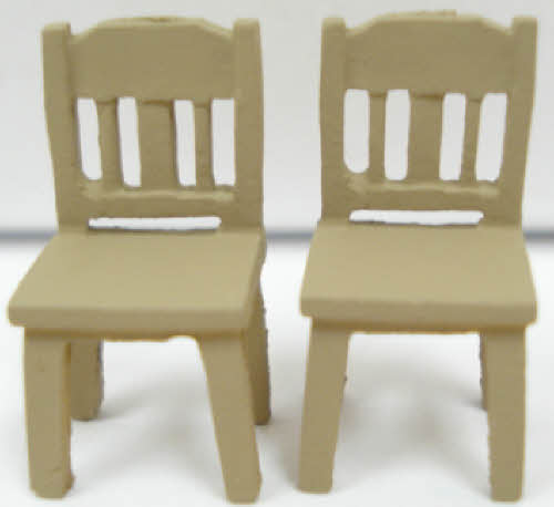 Arttista 1159 O Straight Pewter Chairs (Pack of 2)
