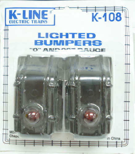 K-Line K108 O/O27 Gauge Lighted Bumpers (2)