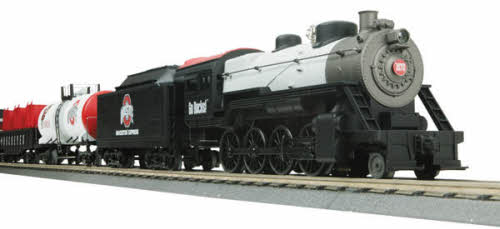 MTH 30-4148-1 Ohio State RailKing 2-8-0 O Gauge Steam Train Set w/PS 2.0
