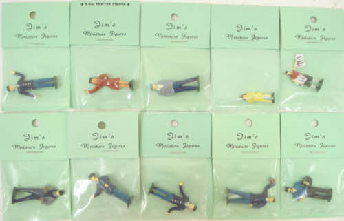 O Scale 10 Pewter Hand Painted Figures for Train Layout SALE