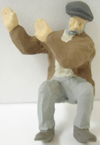 Arttista 1419 Stooping Hiding Hobo Hiding Pewter Figure Hand Painted
