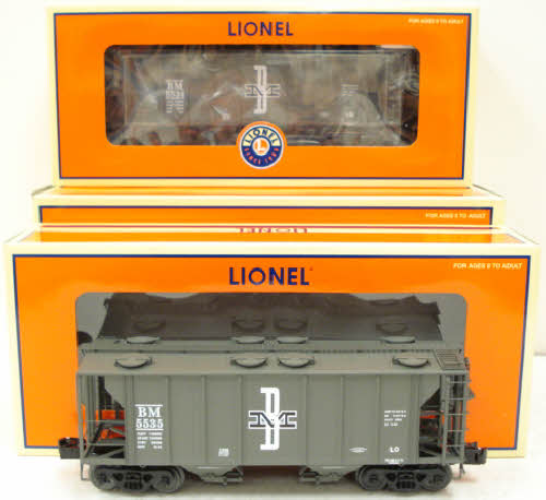 Lionel 6-11853 O Gauge Boston & Maine 2-Bay PS-2 Covered Hopper 2-Car Set