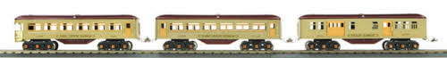 MTH 10-8046 O #1616 Beige/Maroon Passenger Car Set (Set of 3)