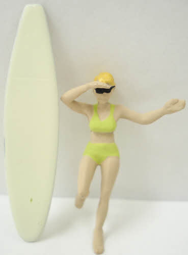 Arttista 1322 Surfer Girl With Board - Pewter Figure