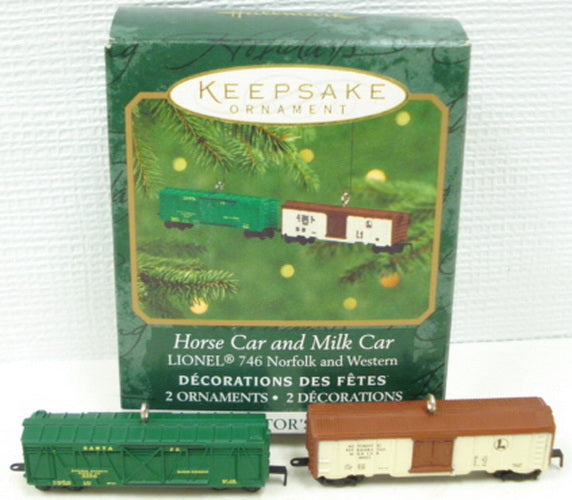 Hallmark QXM5971 Miniature Lionel N&W Horse And Milk Keepsake Cars