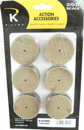 K-Line K-419502 O And O-27 Cable Reels (Pack of 6)