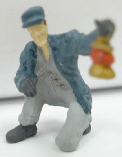 Arttista 1305 O Scale Brakeman Stooping w/Lantern Pewter Figure Colors May Vary