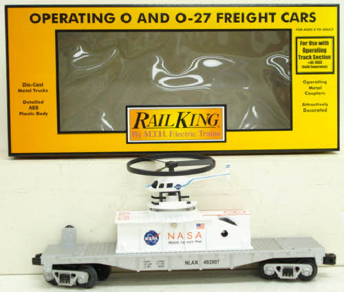 Mth 30-79176 NASA Flatcar w/ Oper. Helicopter
