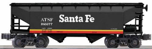 K-Line 6-21590 O Gauge Santa Fe Midnight Chief 2-Bay Hopper with Load #162277