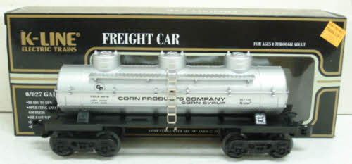 K-Line K-5419 O Gauge Corn Products Triple Dome Tank Car #5419