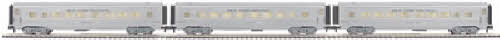 MTH 70-65004 G New York Central Streamlined Ribbed Passenger Car Set (Set of 3)