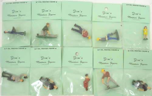 O Scale 10 Pewter Hand Painted Figures for Train Layout