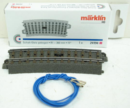Marklin 24194 HO 14-3/16" R1 Circuit Curved C Track Section