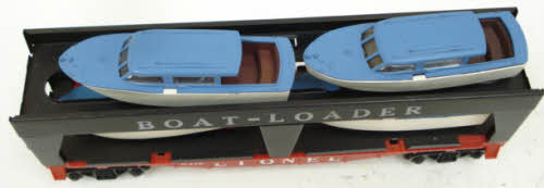 Lionel 6416 Vintage O Boat Loader with 4 Blue Boats - Rare