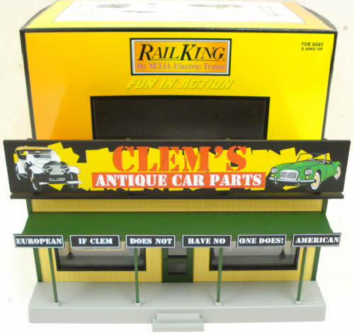MTH 30-90234 Clem's Car Parts Road Side Stand