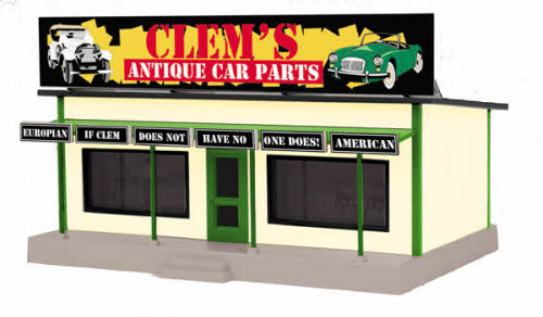 MTH 30-90234 Clem's Car Parts Road Side Stand