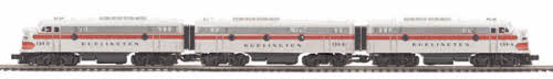 MTH 20-2694-1 O Gauge CB&Q F-3 ABA Diesel Engine Set w/PS2 #134A/134D/134B