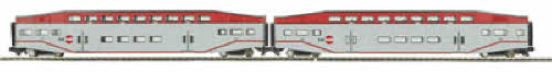 MTH 20-66049 O Cal Train Premier Bombardier Passenger Car Set (Set of 2)