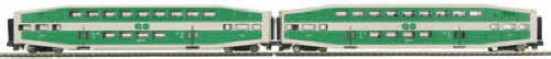 MTH 20-66050 O GO Transit Bombardier Passenger Coach Car Set (Set of 2)